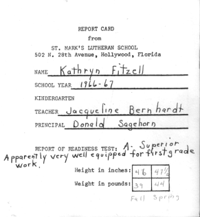 WitLoveKath - Examined Life - kindergarten report card jen's version II